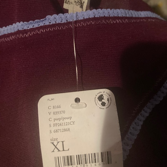 FP Intimately Eggplant Picot Bikini Brief Mesh Panty XL - Picture 9 of 9